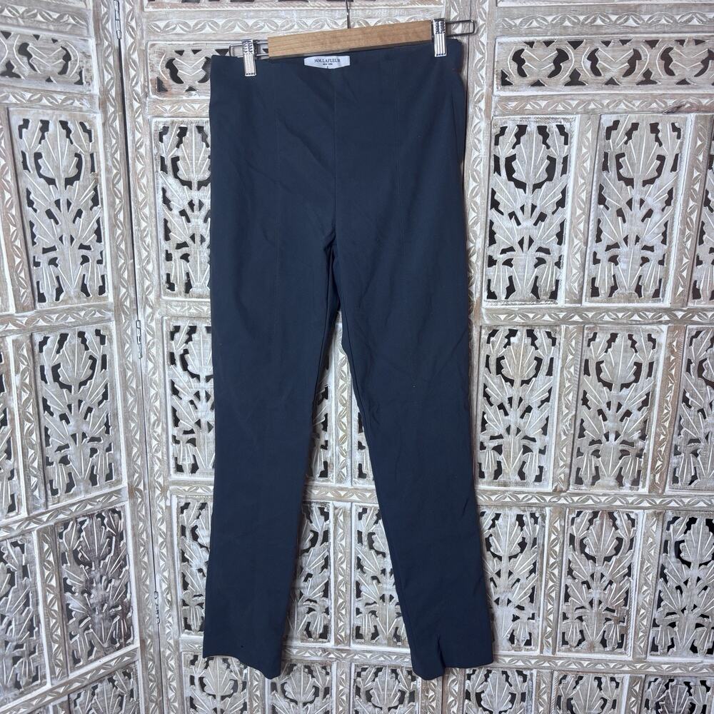 MM Lafleur Foster Cigarette Pants Size 6 Gray Side Zip Stretch Work Career